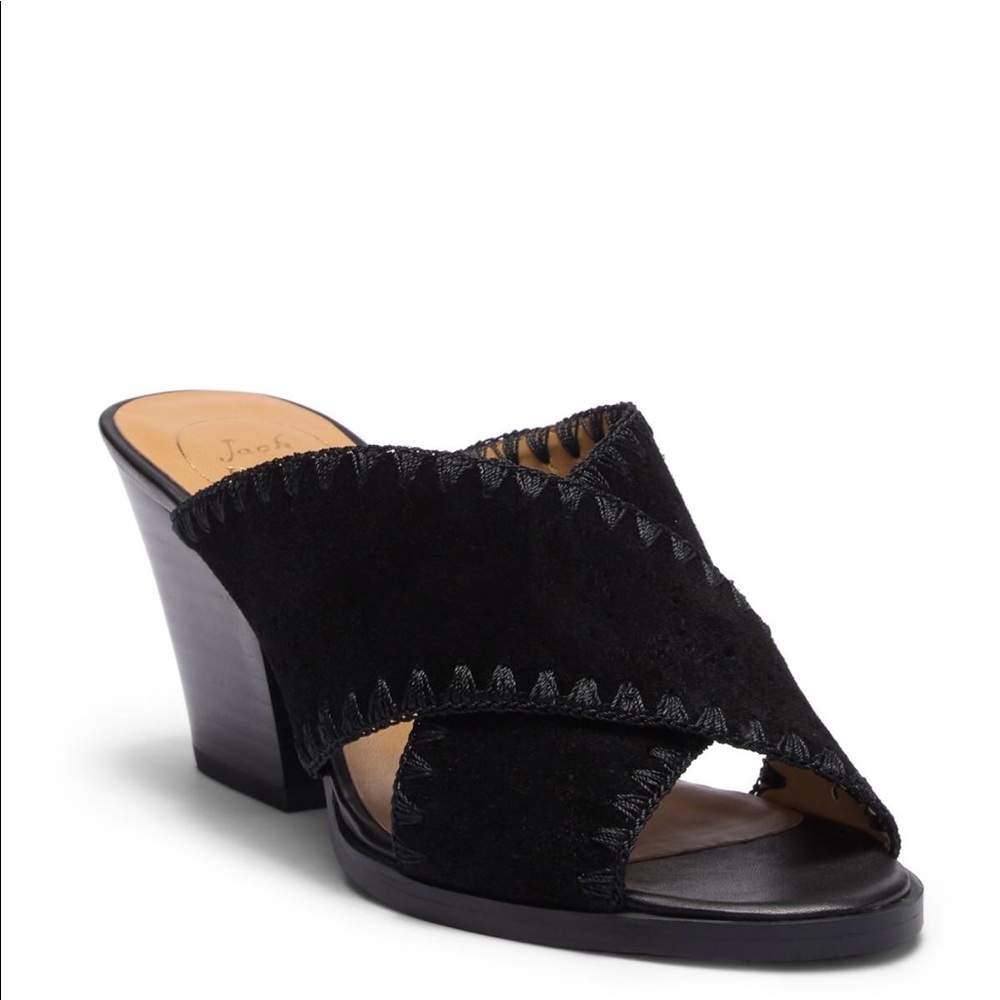 JACK ROGERS Blakely Suede Slide Sandal Black